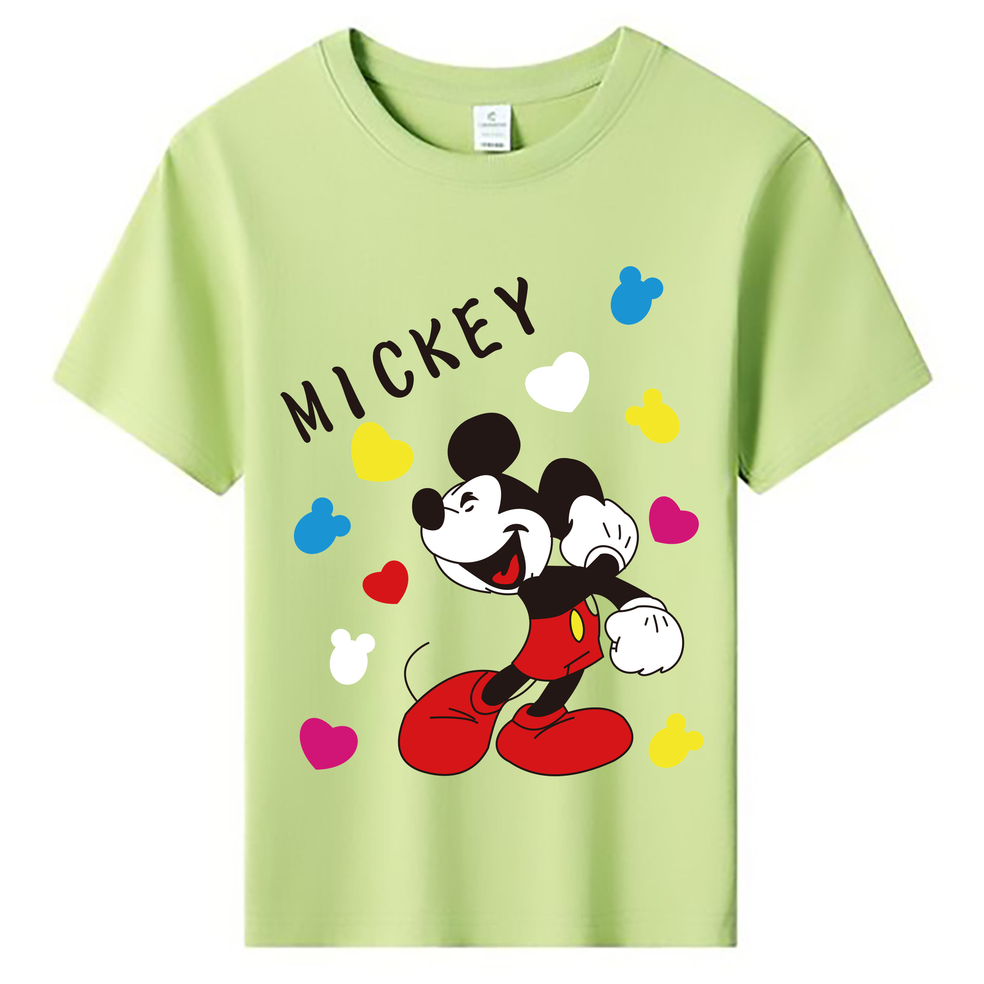 ミッキーマウス Mickey Mouse 綿100％キッズTシャツ（フロントプリント）